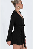 WOMEN KNITTED BELTING WRAP DRESS