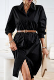 WOMEN CASUAL BUTTON DOWN COLLARED SHIRTS DRESS