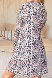 LONG SLEEVE COLLAR DETAILED PAJAMA DRESS