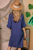 SHORT SLEEVE BUTTON DOWN SHIRTS DRESS