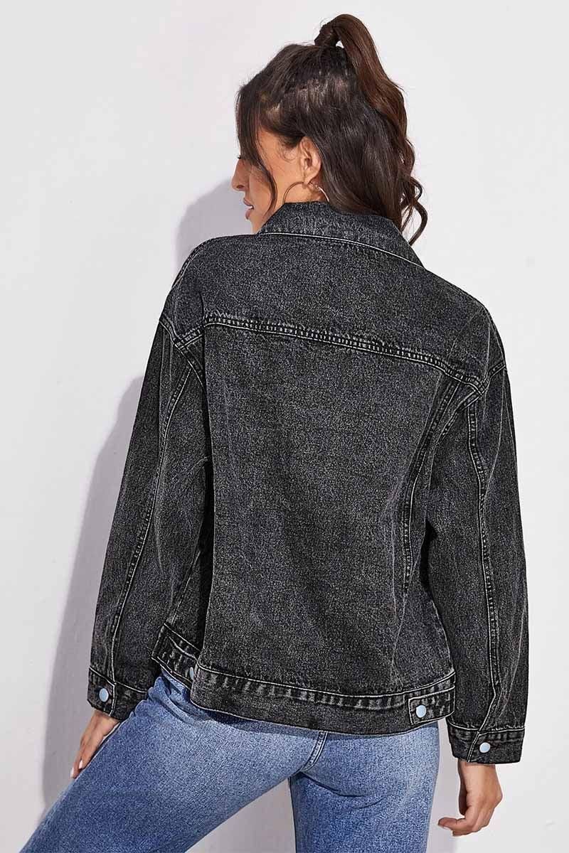 BUTTON CLOSUER DENIM JACKET - Doublju