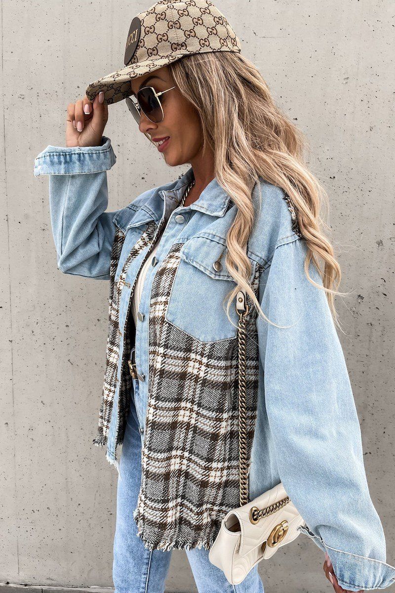 WOMEN DENIM PATCHWORK PLAID JACKET
100% POLYESTER
SIZE S(2)-M(2)-L(2)-XL(2)
MADE IN CHINA