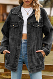 WOMEN OVERSIZED BUTTON UP DANDY DENIM JACKET