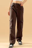 MULTI POCKET CASUAL FLAP POCKET CARGO PANTS - Doublju