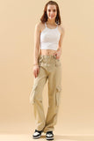 MULTI POCKET CASUAL FLAP POCKET CARGO PANTS - Doublju