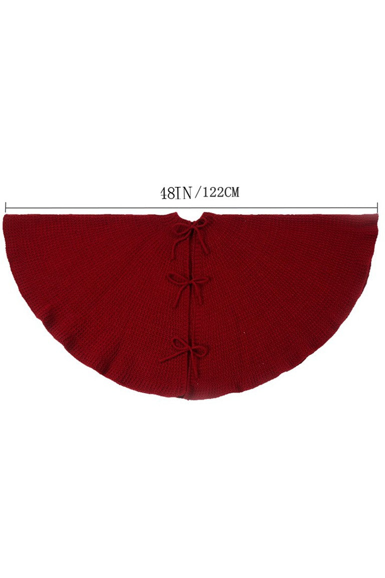 HAND WOVEN CHRISTMAS TREE SKIRT WITH