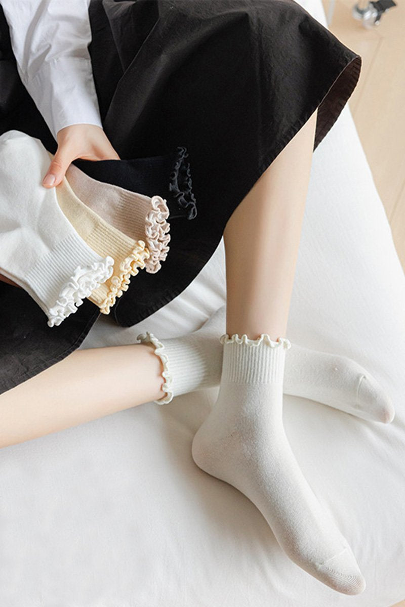 RUFFLED WOMEN ANKLE SOCKS