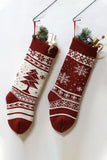 SNOWFLAKE EMBROIDERY CHRISTMAS STOCKING