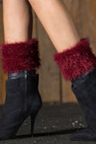 KNITTED FAUX FUR LEG WARMERS