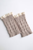 SHORT KNITTED LACE LEG WARMERS