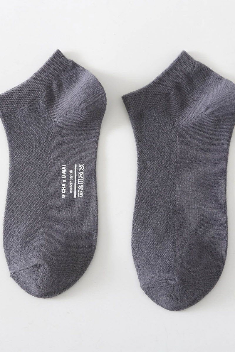 BREATHABLE SOLID COLOR COTTON SOCKS