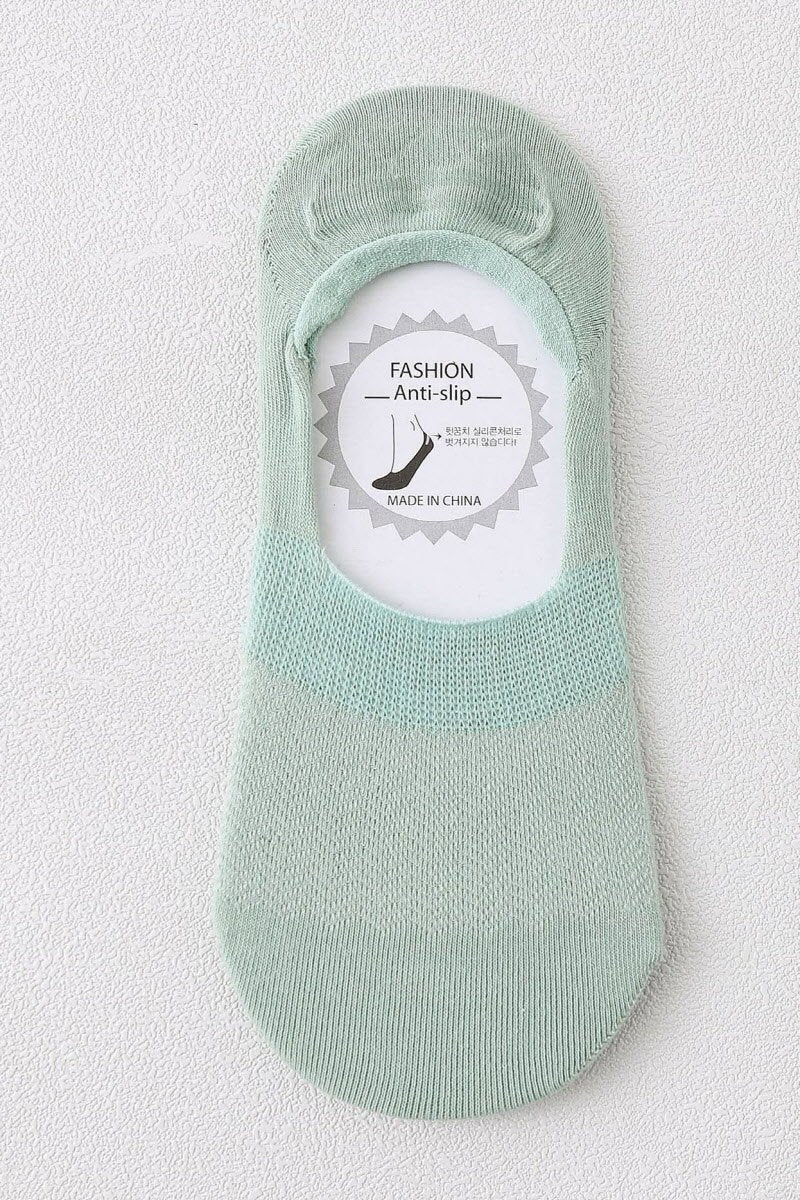 SOLID COLOR BREATHABLE COTTON SHORT SOCKS