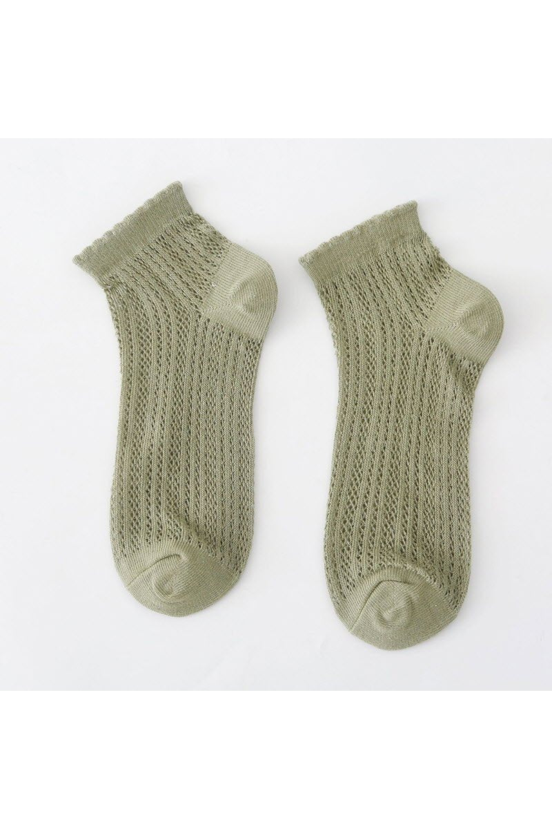 SOLID COLOR MESH BREATHABLE SOCKS