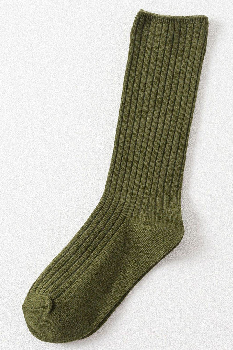 SOLID COLOR VERTICAL LINE SOCKS