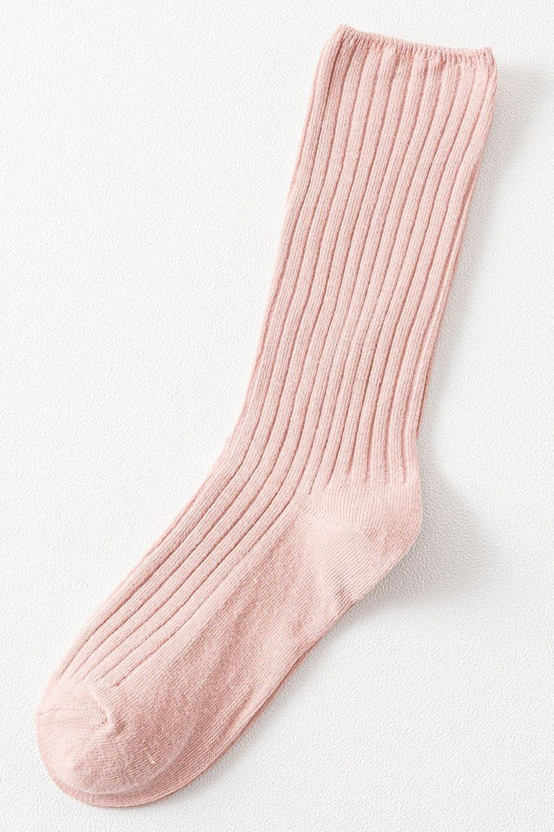 SOLID COLOR VERTICAL LINE SOCKS