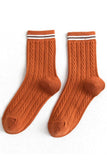 STRIPE ANKLE TWISTED BASIC SOCKS