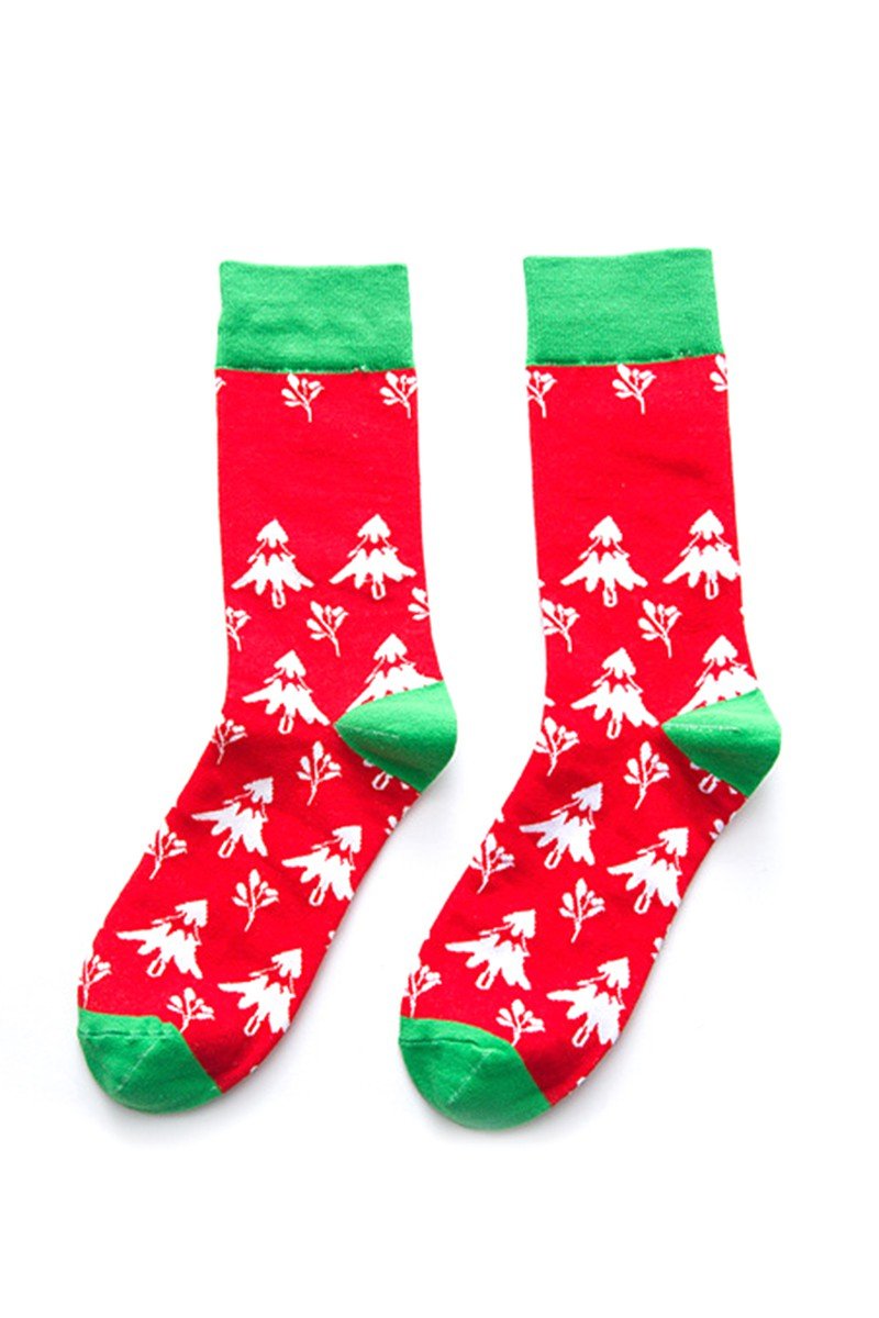 CHRISTMAS PRINTING ANKLE CREW SOCKS