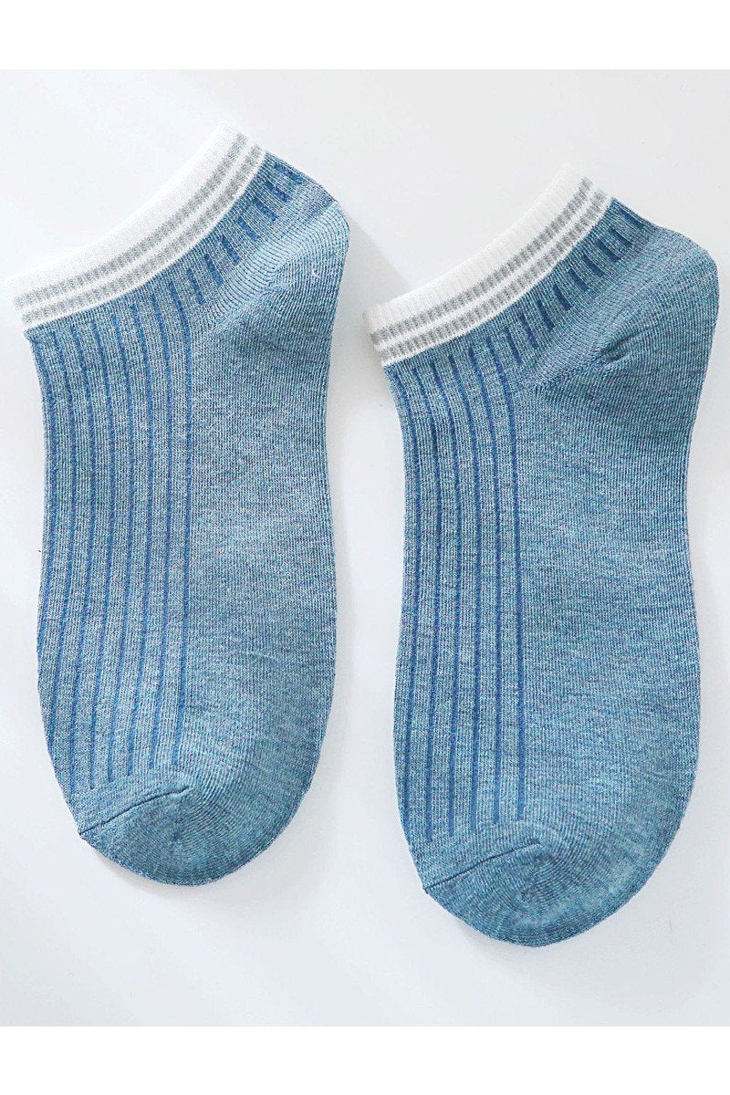 LINE PRINTED ANKLE DAILY SOCKS