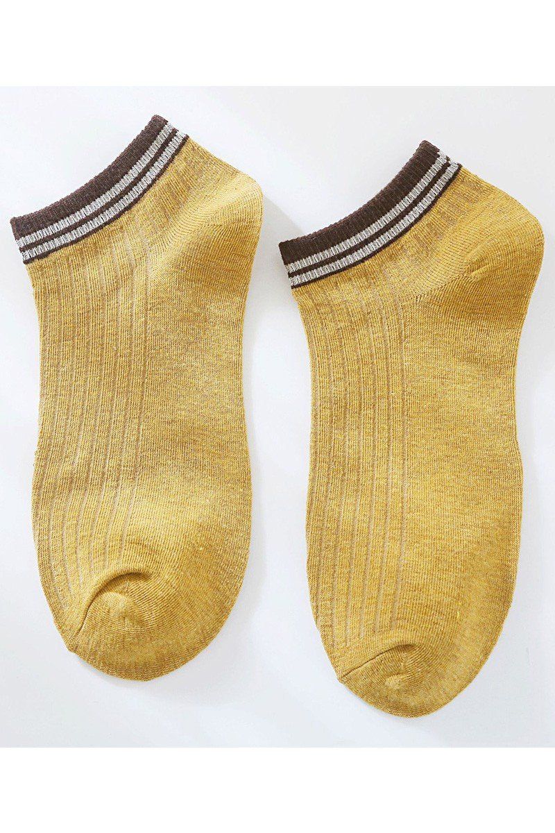 LINE PRINTED ANKLE DAILY SOCKS