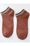 LINE PRINTED ANKLE DAILY SOCKS