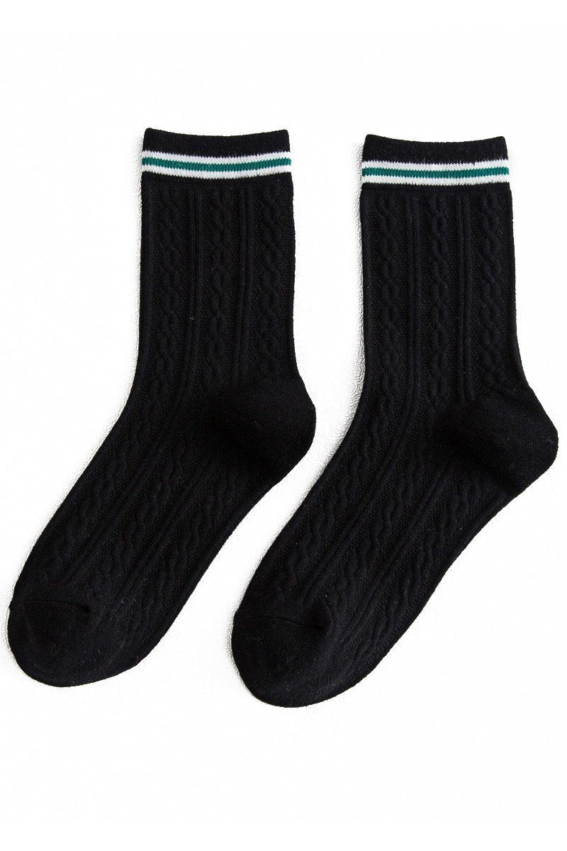 TWISTED PATTERN CASUAL TRENDY SOCKS