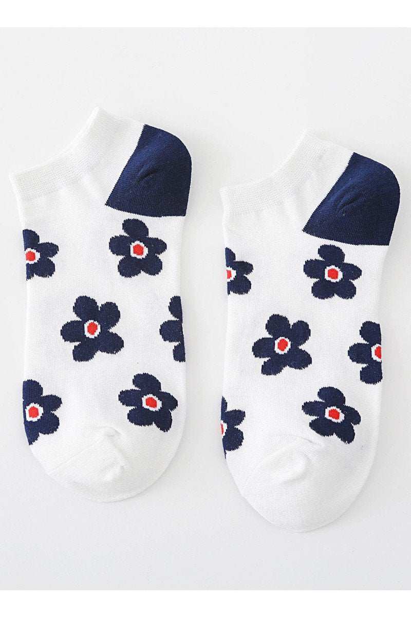 FLOWER PATTERN CASUAL ANKLE SOCKS