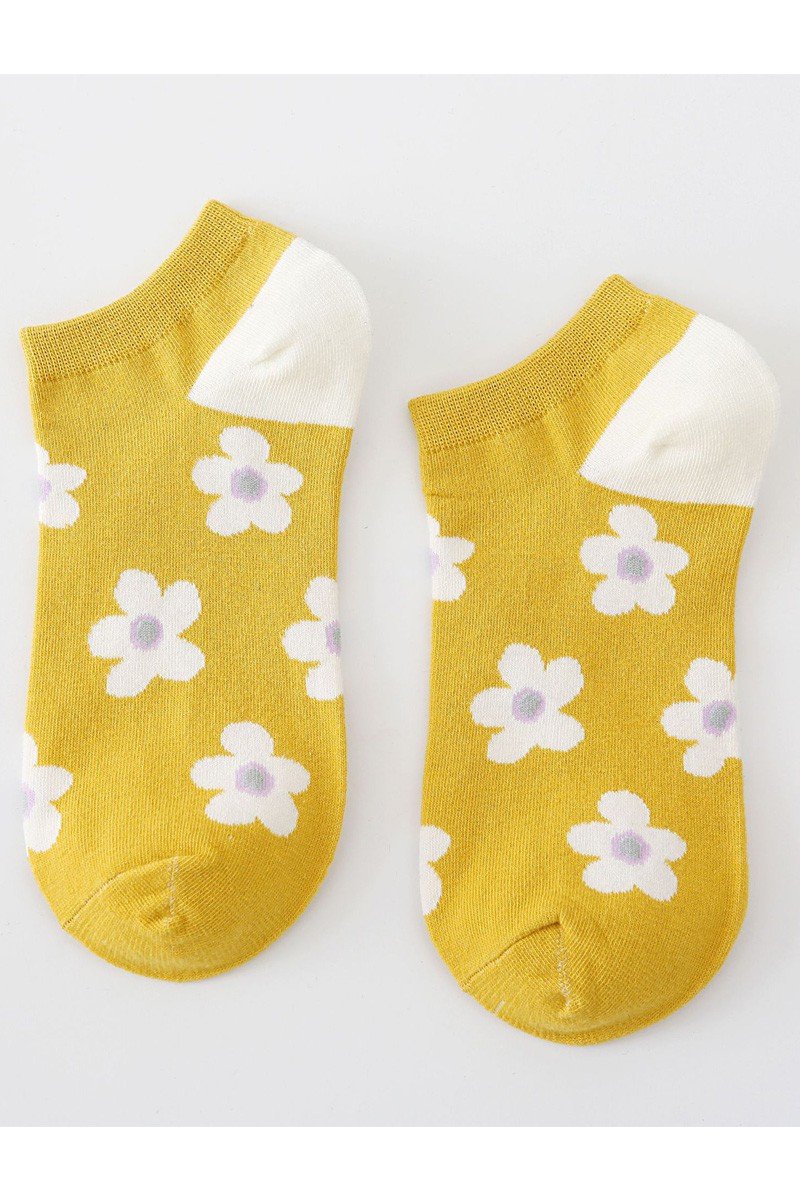 FLOWER PATTERN CASUAL ANKLE SOCKS