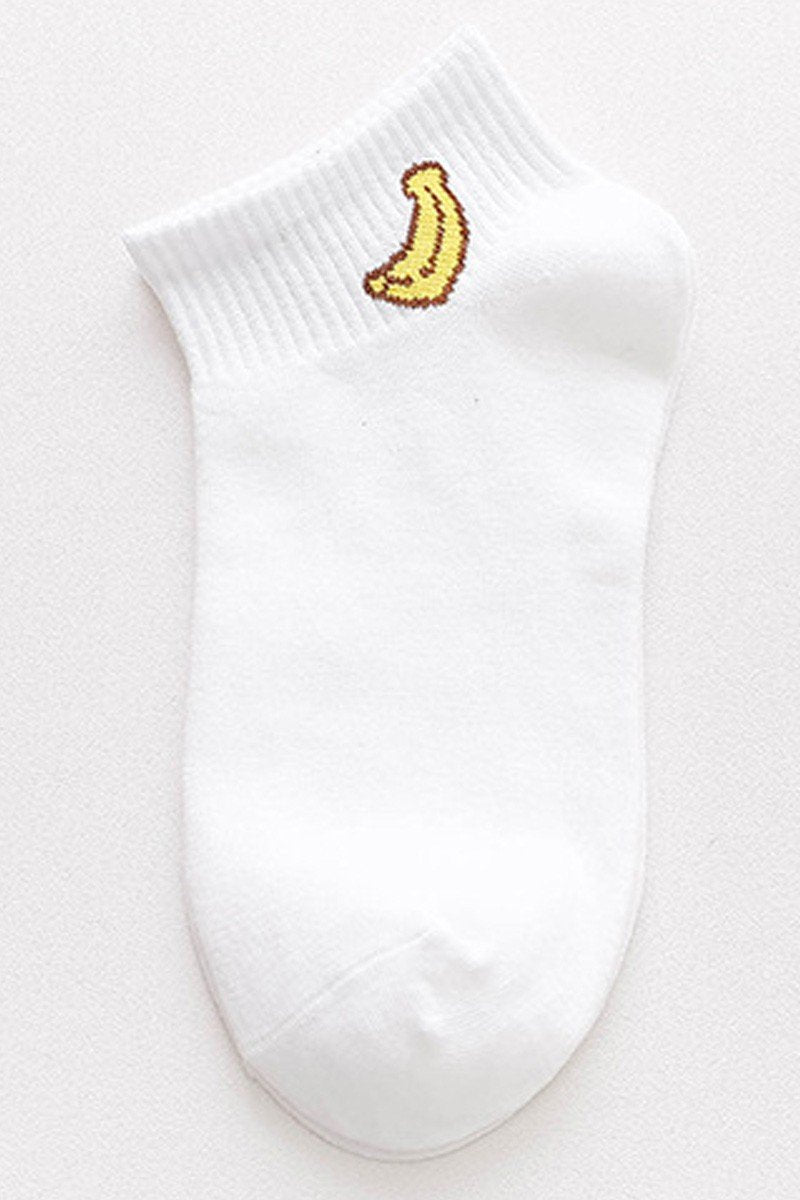 TRENDY FRUIT PRINTED ANKLE SOCKS