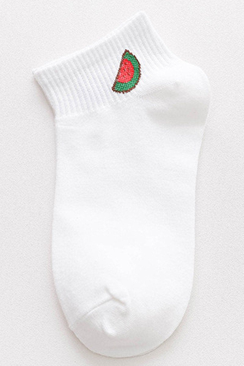 TRENDY FRUIT PRINTED ANKLE SOCKS