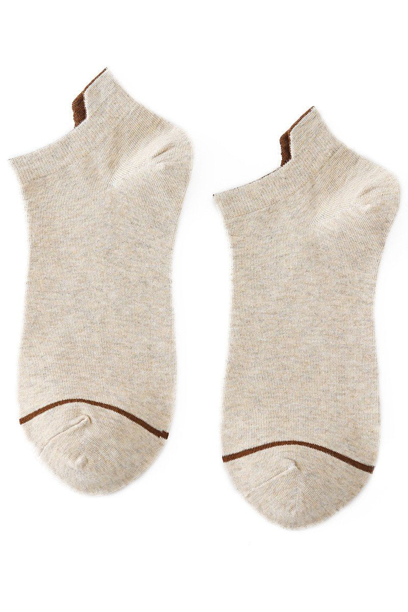 WOMENS TOE LINED LOW CUT DAILY COLORED ANKLE SOCKS