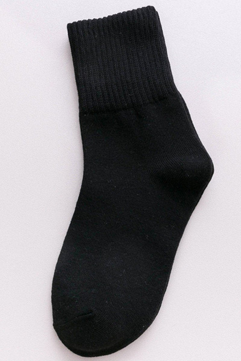 WRINKLE ANKLE BASIC CASUAL SOCKS