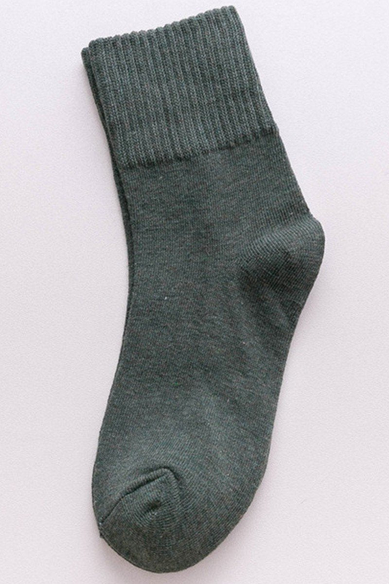 WRINKLE ANKLE BASIC CASUAL SOCKS