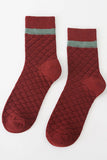 HOURGLASS QUILTED LINE COLOR CREW SOCKS