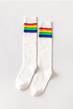 WOMEN’S RAINBOW LINE TRENDY KNEE SOCKS