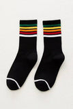 RAINBOW LINED ANKLE CREW SOCKS