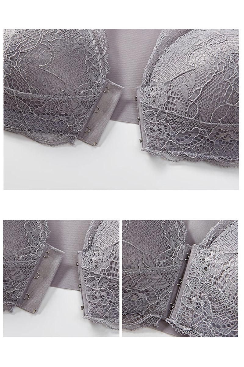 LACED FRONT CLIP WOMEN BRALETTE - Doublju