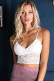 LACE BRALETTE WITH LIGHTLY ATTACHED BRA PAD - Doublju