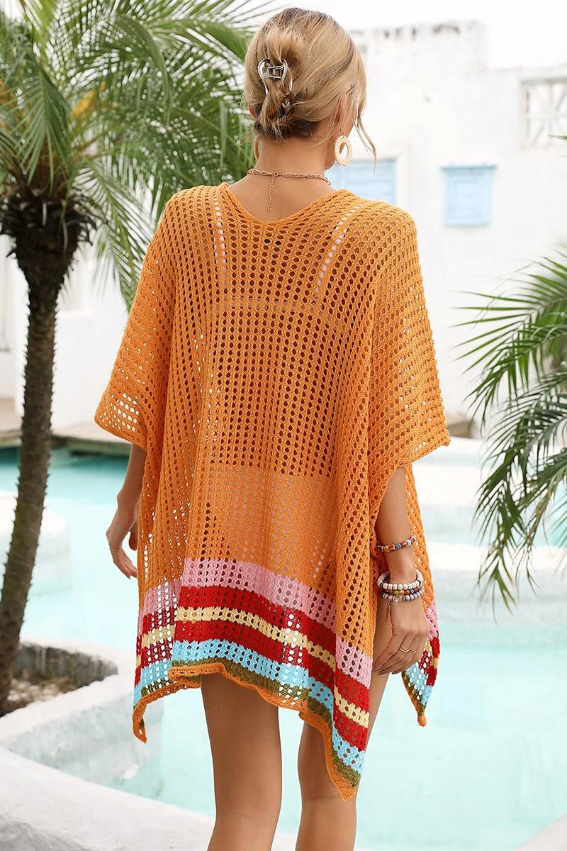 HOLLOW KNITTED SWIM POOL COVER UP - Doublju