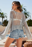 HOLLOW KNITTED COVER UP BEACH WEAR - Doublju