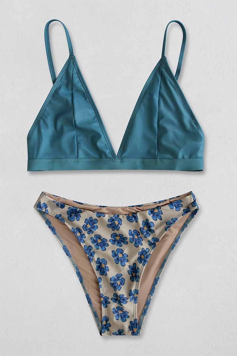 FLORAL PANTS SIMPLE BIKINI SWIM WEAR - Doublju