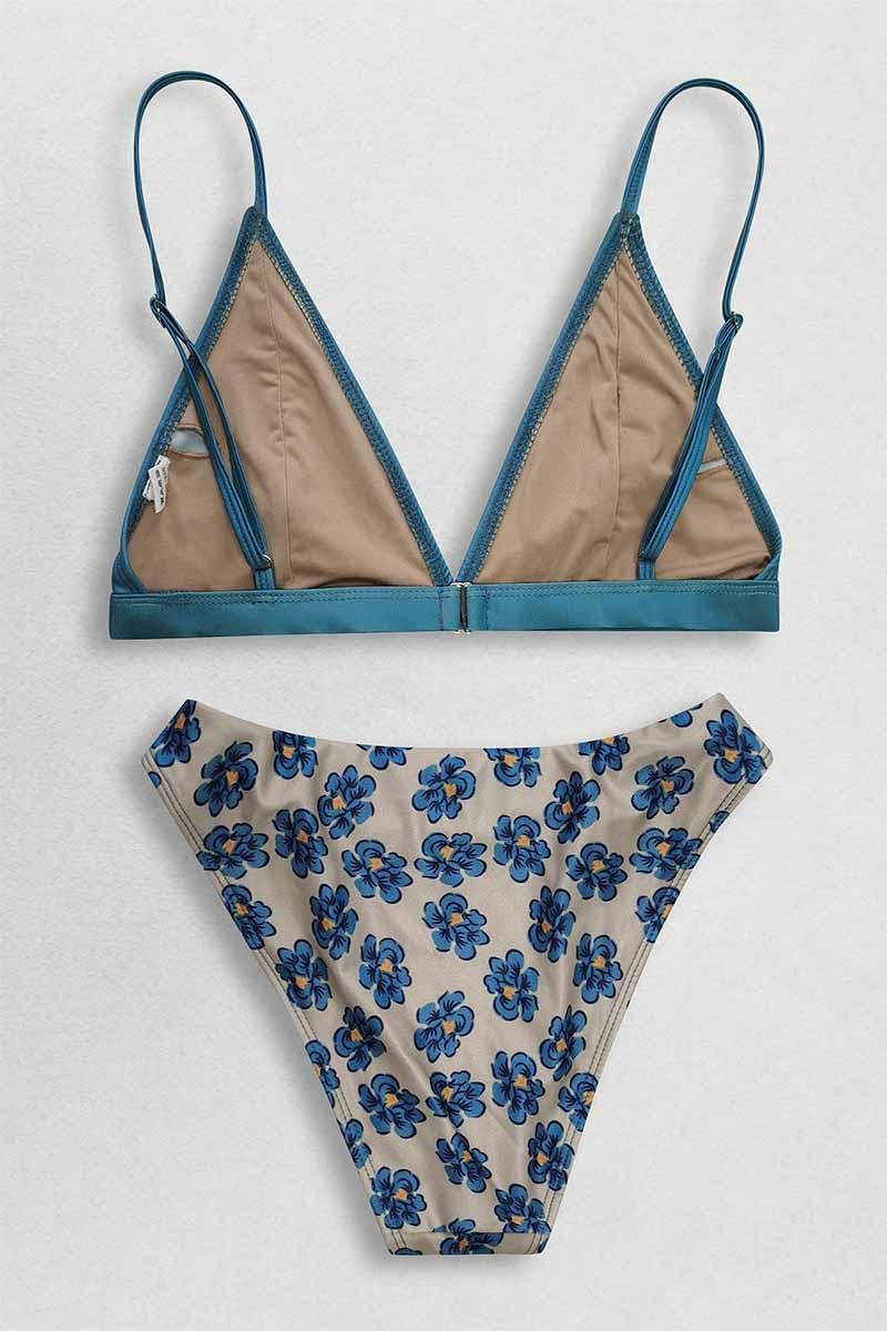 FLORAL PANTS SIMPLE BIKINI SWIM WEAR - Doublju