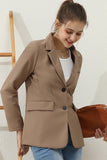 SOLID DOBLE BOTTON JACKET BLAZER WITH FRONT POCEKTS