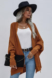 WOMEN’S KIMONO BATWING CABLE KNITTED CARDIGAN - Doublju
