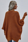 WOMEN’S KIMONO BATWING CABLE KNITTED CARDIGAN - Doublju