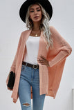 WOMEN’S KIMONO BATWING CABLE KNITTED CARDIGAN - Doublju