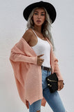 WOMEN’S KIMONO BATWING CABLE KNITTED CARDIGAN - Doublju
