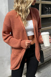 BASIC SOLID OPEN FRONT CARDIGAN WITH POCKETS - Doublju