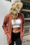 BASIC SOLID OPEN FRONT CARDIGAN WITH POCKETS - Doublju