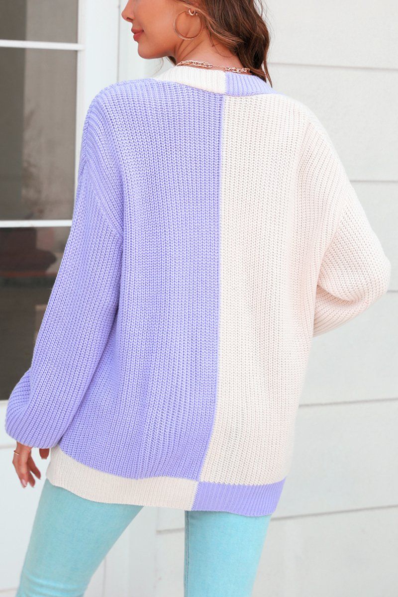 WOMEN COLORED OPEN FRONT KNIT CARDIGAN