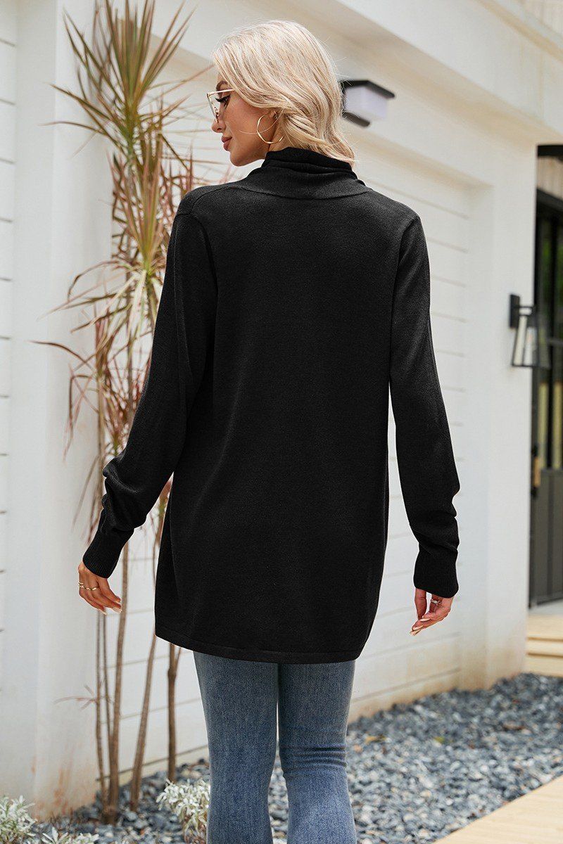 WOMEN LIGHTWEIGHT OPEN FRONT DAILY KNIT CARDIGAN